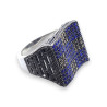 bague lapis lazuli marcassite argent