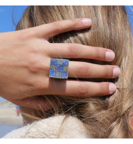 bague marcassite et lapis lazuli