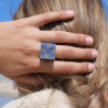 bague marcassite et lapis lazuli