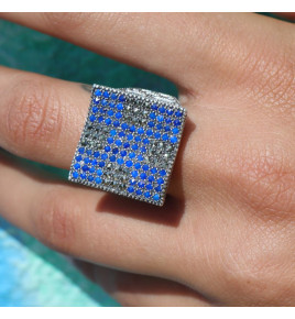 bague lapis lazuli marcassite