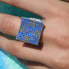 bague lapis lazuli marcassite