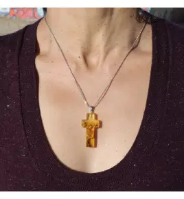 pendentif ambre homme