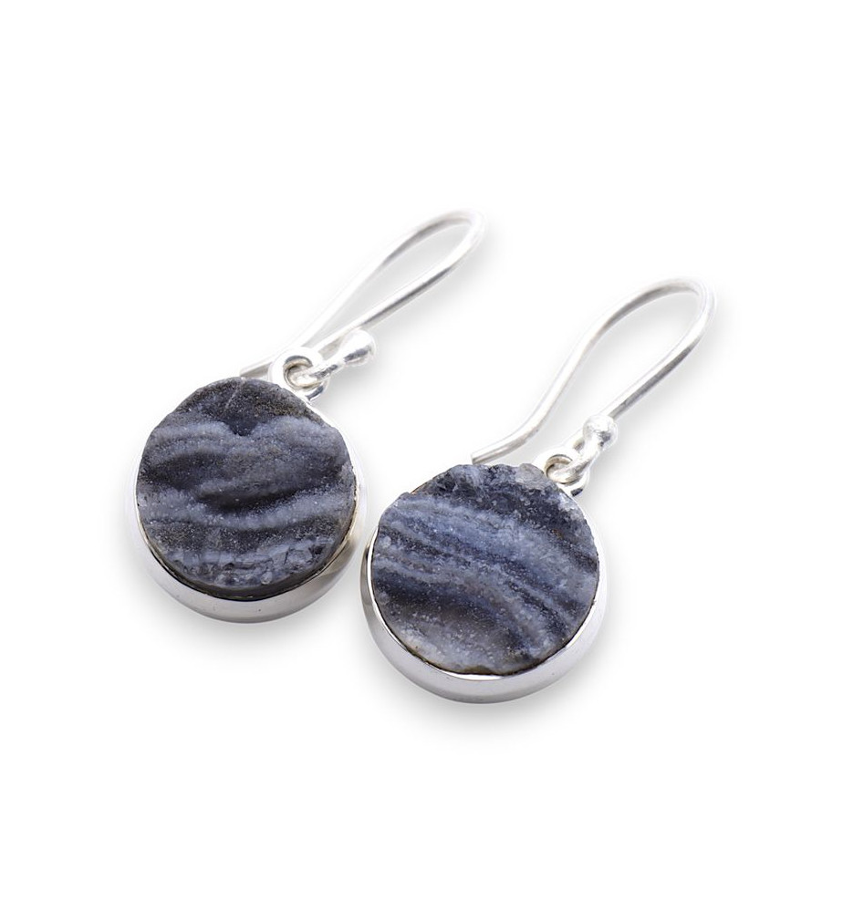 boucles d'oreilles calcedoine