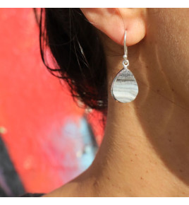 boucles d'oreilles calcedoine