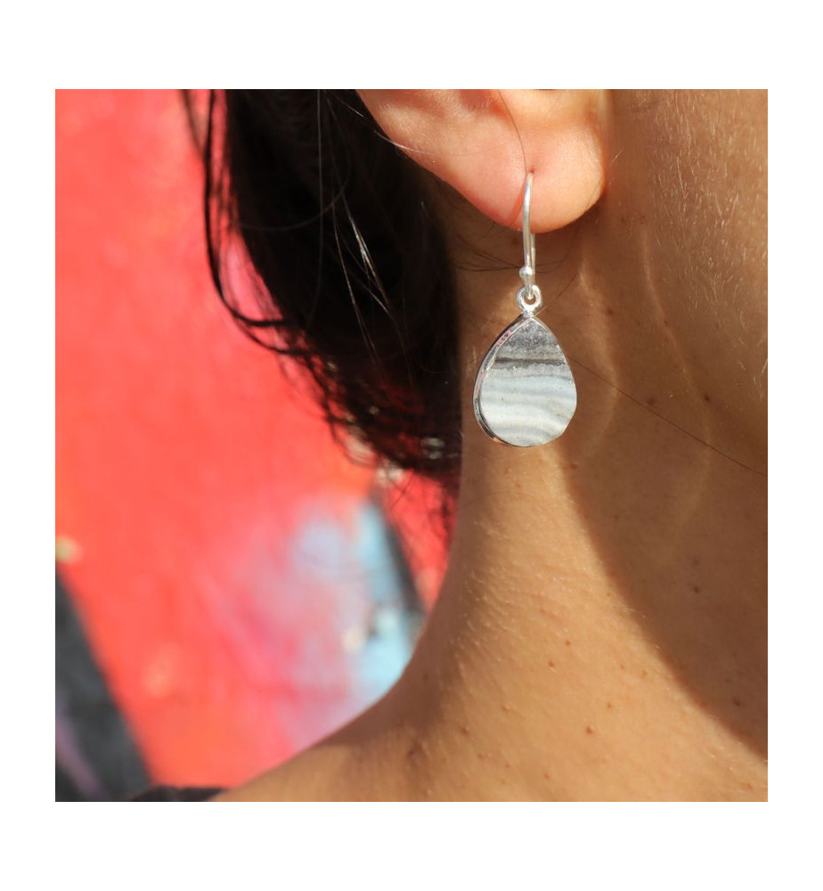 boucles d'oreilles calcedoine