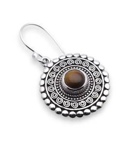 boucle d'oreilles oeil de tigre