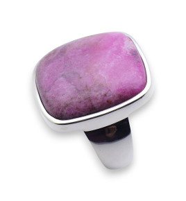 bague argent avec cobalto calcite