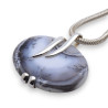 pendentif agate dendritique argent