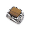 bague oeil de tigre argent