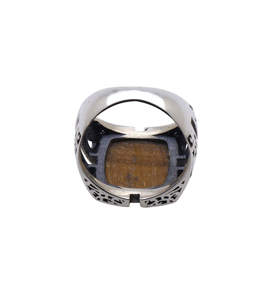 oeil de tigre bague homme