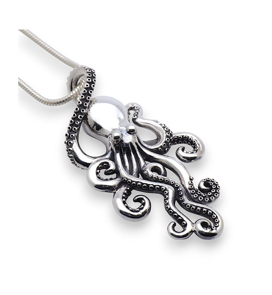pendentif poulpe argent 925