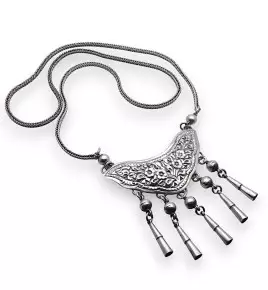 collier argent ethnique
