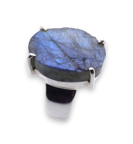 bague argent labradorite bleu