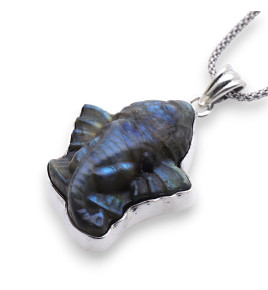 pendentif labradorite bleue