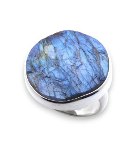 bague labradorite bleue