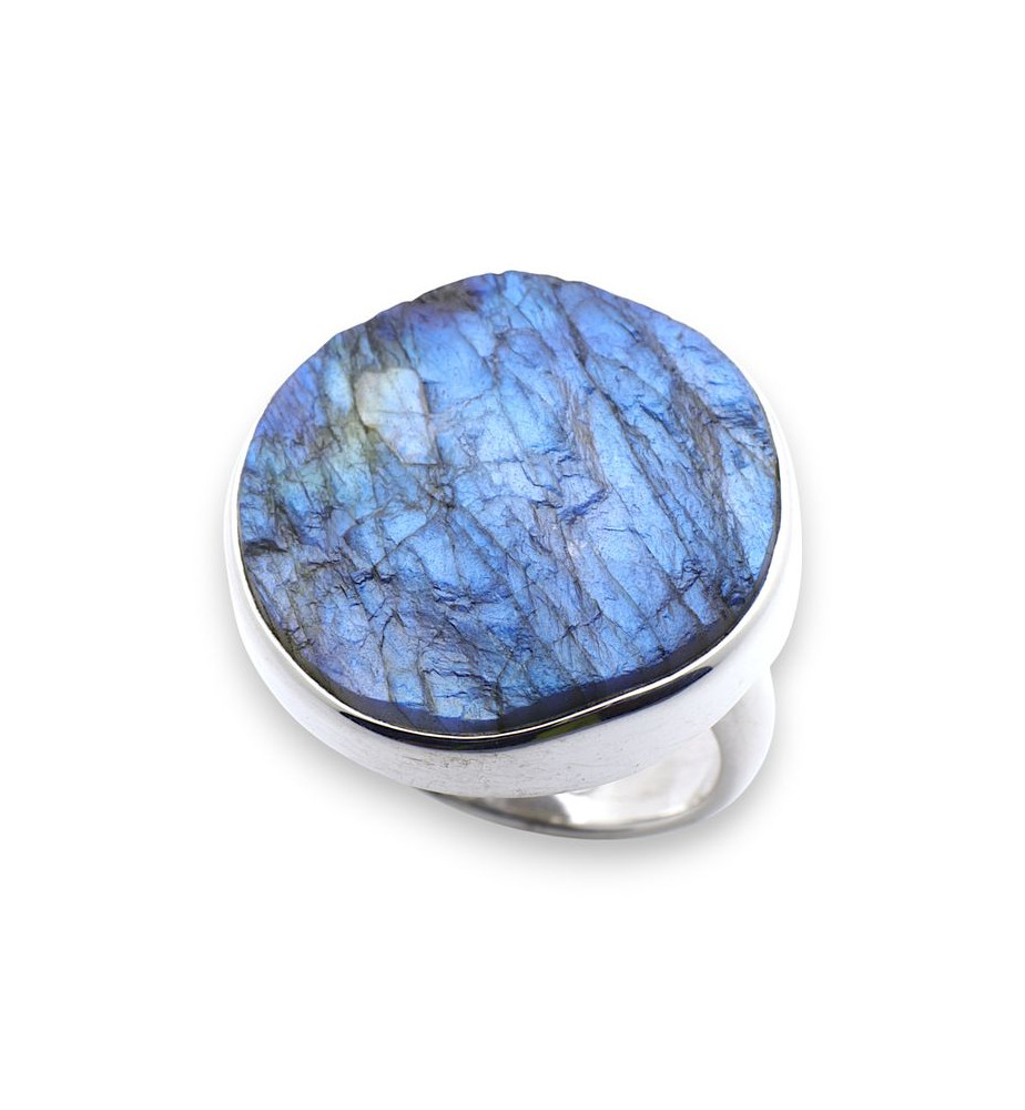 bague labradorite bleue