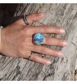 bague labradorite femme