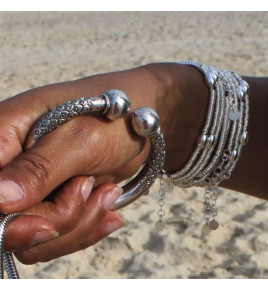 bracelet perles argent rondelles