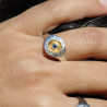 bague argent saphir