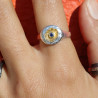 bague avec saphir bleu