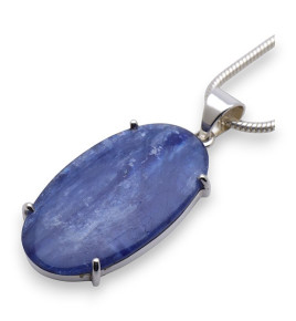 cyanite bleue pendentif argent