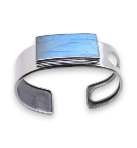 manchette argent massif avec labradorite