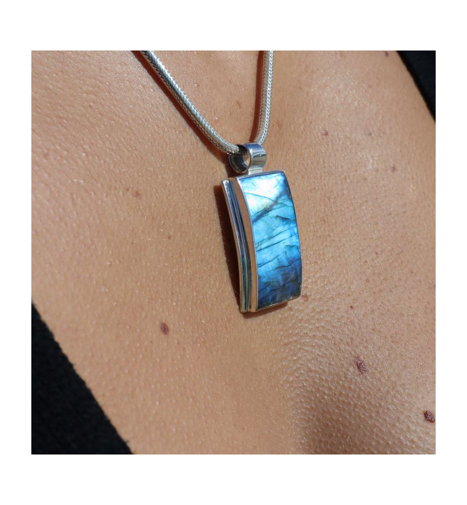 pendentif labradorite homme