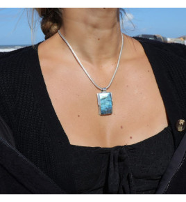 pendentif argent labradorite