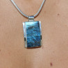 pendentif argent avec labradorite