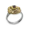 bague argent diamant brut