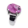 bague argent pierre rose