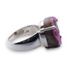 bague argent cobalto-calcite