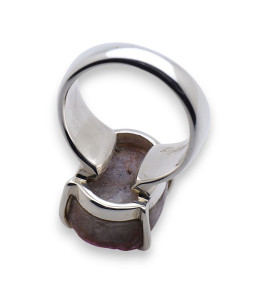 bague cobalto calcite argent