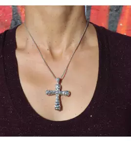 pendentif croix argent
