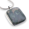 agate mousse pendentif argent