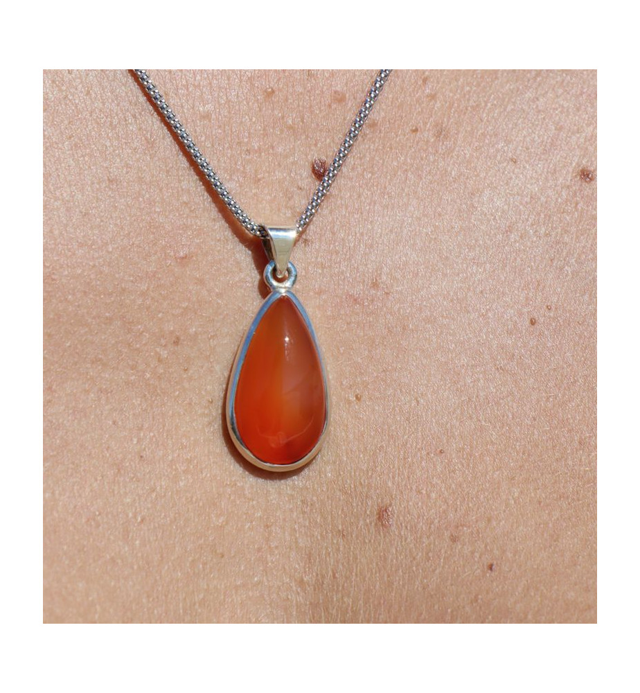 pendentif cornaline femme