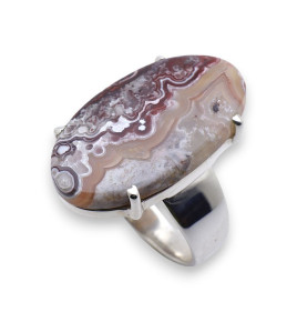 bague argent agate