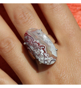 agate dentelle folle bague