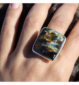 pietersite bague argent