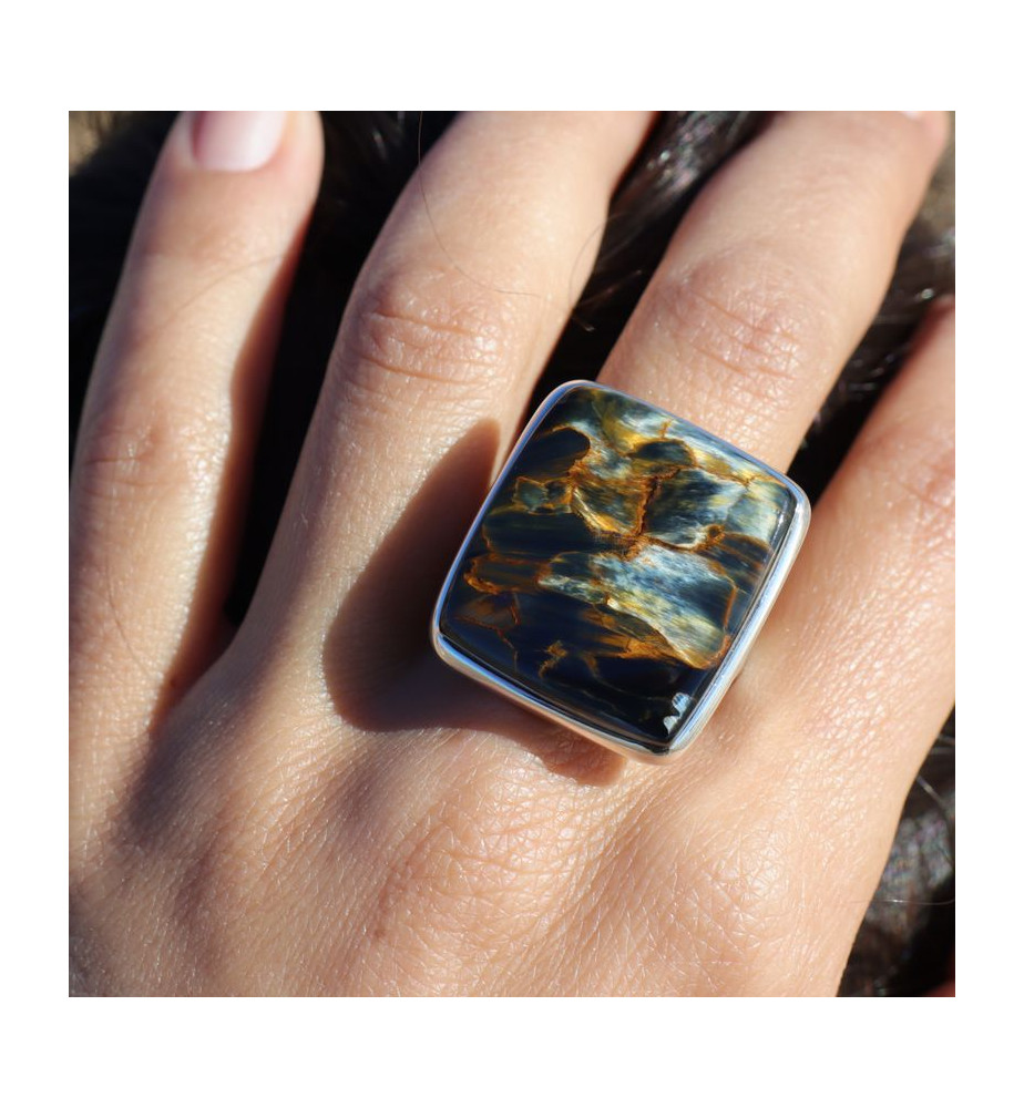 pietersite bague argent