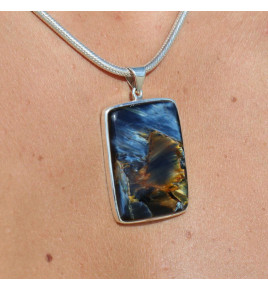 pietersite pendentif argent