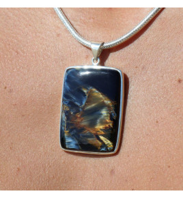 pendentif pietersite et argent