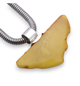 pendentif ambre et argent