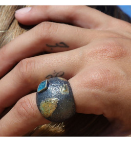 bague tourmaline  bleue