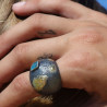 bague tourmaline  bleue