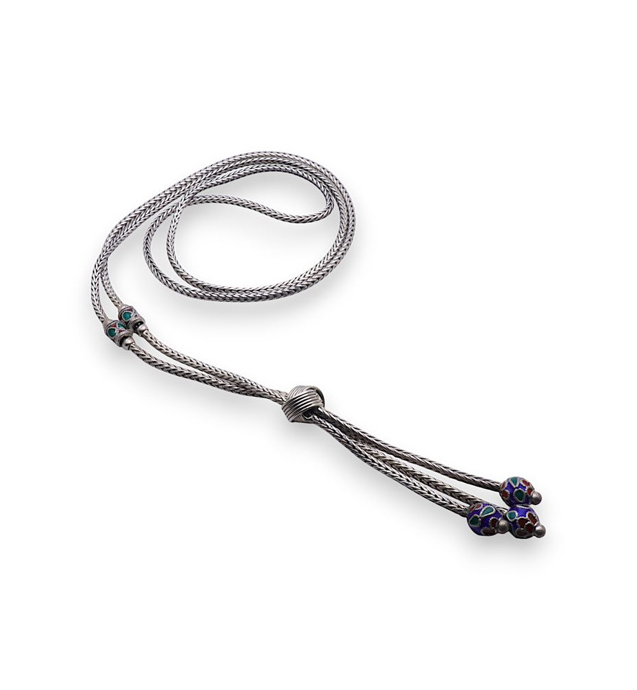 sautoir argent femme