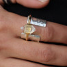 bague argent quartz herkimer