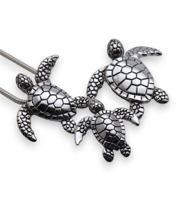 pendentif argent 3 tortues