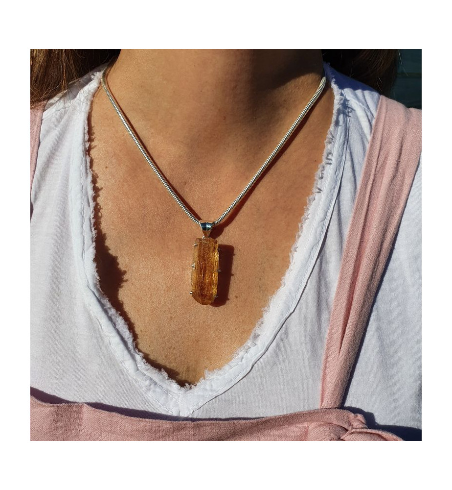 pendentif topaze sur argent