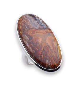 agate dentelle folle bague